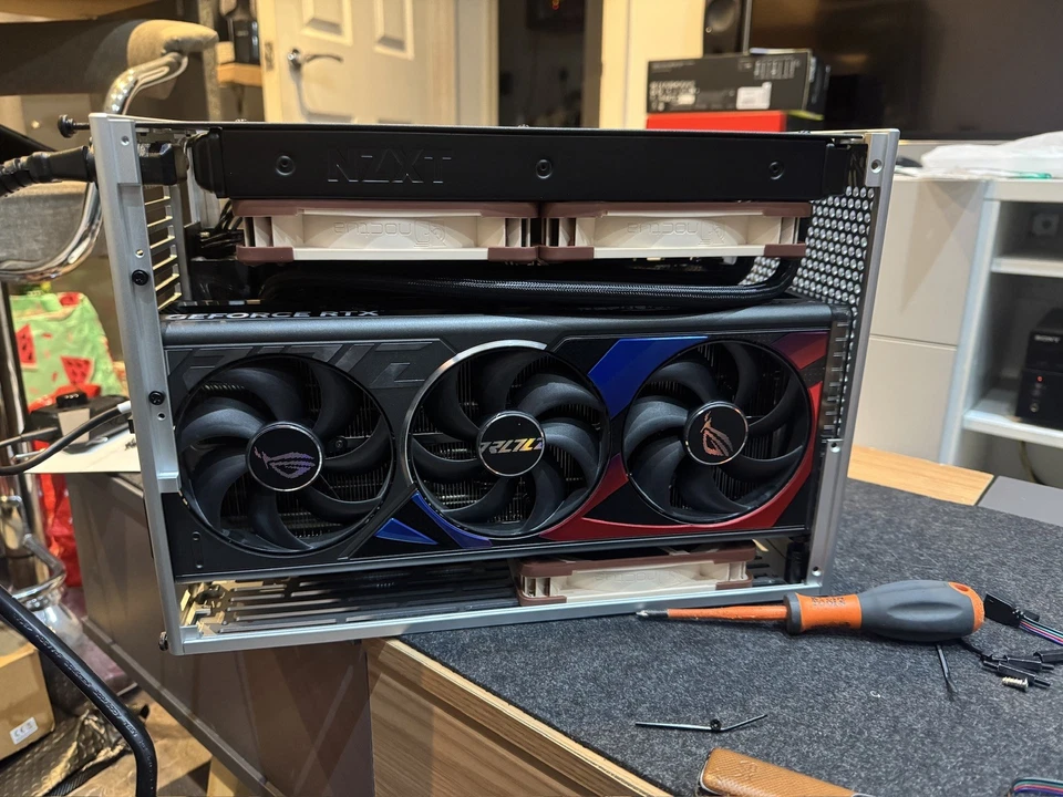 NCASE M2 SFF MiniITX Gaming PC NVIDIA ASUS ROG STRIX 4090 RYZEN 7 9800X3D - Image 3 of 4