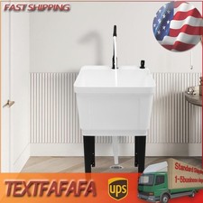 Utility Sink Laundry Tub Freestanding Utility Sink with Practical Faucet