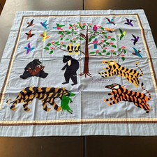 Hmong Hill Tribe Hand-Embroidered 10" x 10" Floral Textile Panel — listing 3