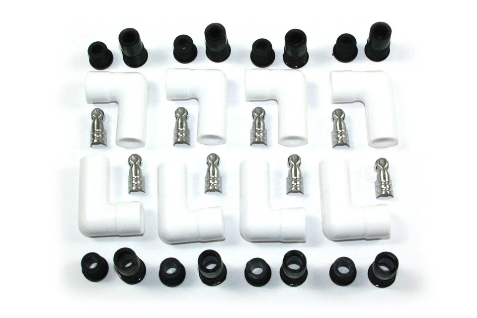 Pertronix Ignition 8501HT-8, Set of 8 White Ceramic Ceramic Spark Plug Boot Kit  - Image 3 of 4