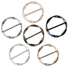 6Pcs Scarf Clip, T-Shirt Tie Clips Buckle Rings for Women Girls...