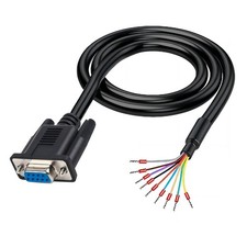 5FT 1.5m 26AWG DB9 Female RS232 9 Pin Serial Extension Cable Bare Wire Board