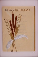 1963 Hallmark Father's Day Card To My Husband Signed Helen