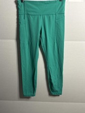 Athleta Green Activewear Leggings with Laser Cut Design Size Medium 157 