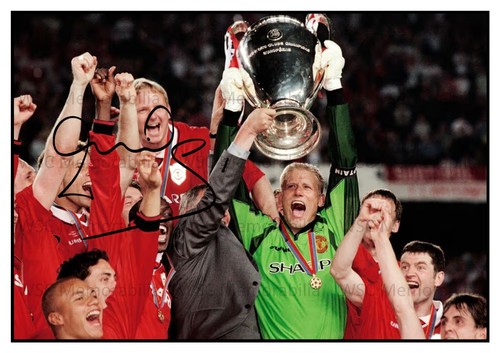 12428. Peter Schmeichel Signed Pictures A4 Prints Man United Man City Villa et