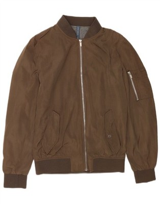 ZARA Herren Bomberjacke UK 38 mittelbraun Polyester AV17