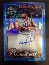 JP Martinez 2024 Topps Chrome Logofractor Blue Refractor Auto RC /150 Braves