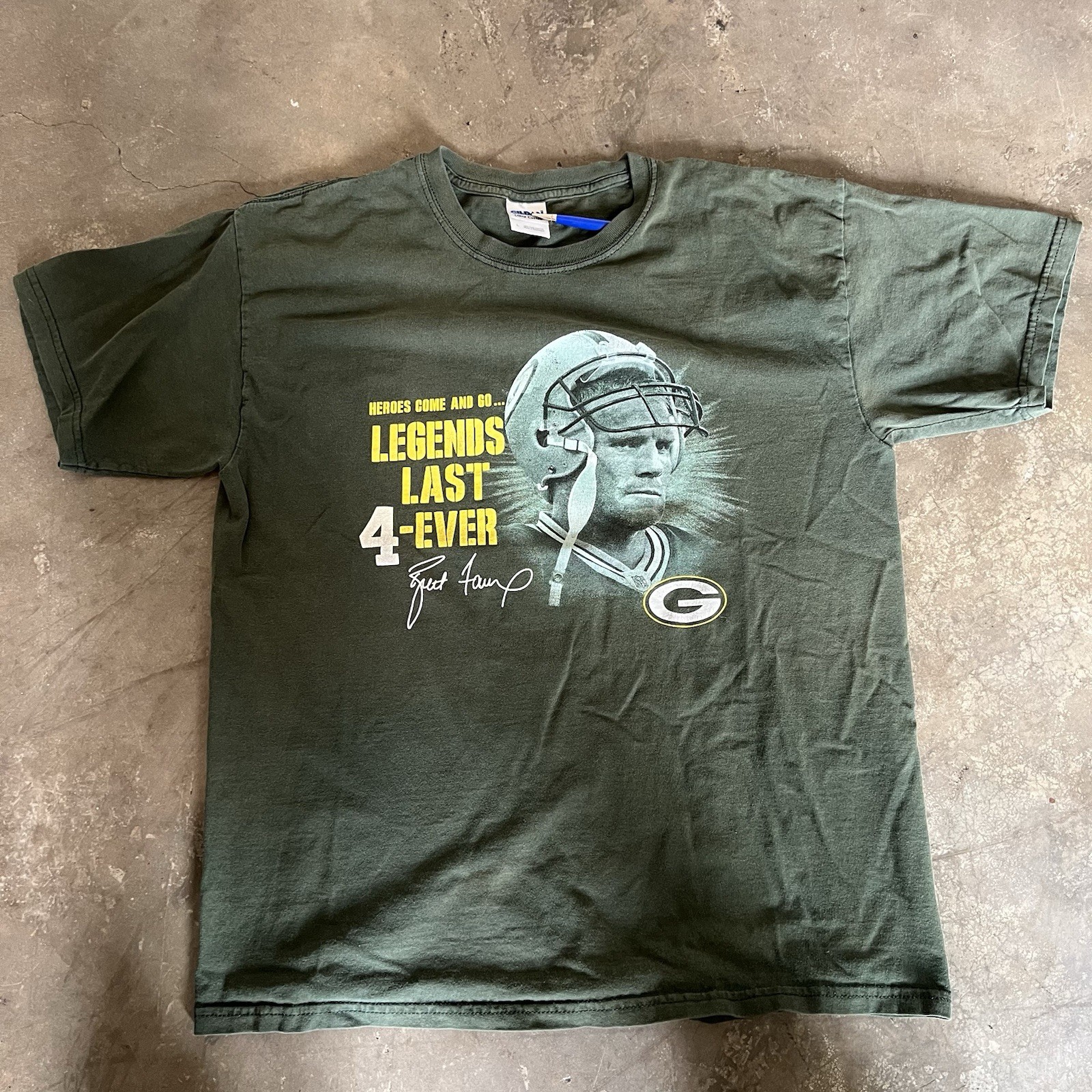 Vintage Green Bay Packers Brett Favre T-Shirt Large Football Nfl￼Sports