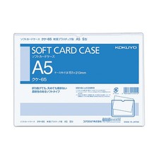 KOKUYO Card Case, Clear Case, Soft Type, Vinyl Chloride, A5 Size, KUKE-65