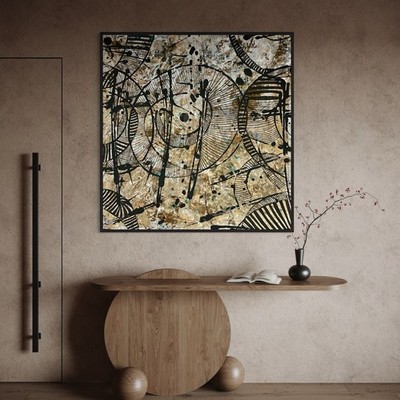 Original Abstract Hand-Painted Artwork - Unique, Handmade Paintings 100x100cm