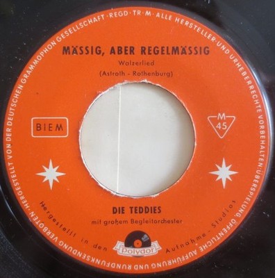 Die Teddies - Mässig, Aber Regelmässig (7'', Single, Mono) (Very Good Plus (VG+