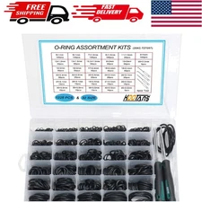 Comprehensive Nitrile Rubber O-Ring Assortment: 1225 Pcs for Plumbing & Repairs