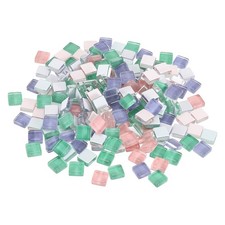 Micro Glass Tiny Mini Mosaic Tile for DIY Cyan Purple Pink Series Pack of 200 