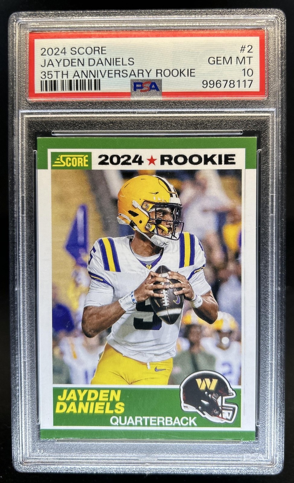 Jayden Daniels Panini Score 35th Anniversary Rookie #2 Base