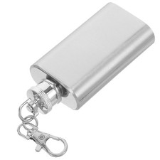 2 Ounces 56ML Stainless Steel Flat Lid Jug Hip Flask Whiskey Bottle with