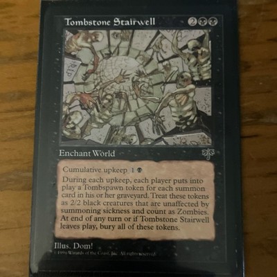 Wizards of the Coast Tombstone Stairwell Mirage Enchant World Black 1996 Regular