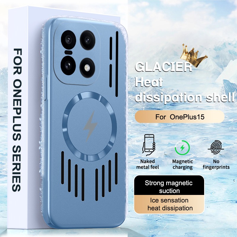 For OnePlus 15R 15 13 12R Hollow Out Heat Dissipating Wireless Charge Back Case