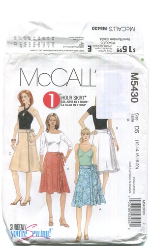 McCall's M5430 Misses' Wrap Skirts W/ Variations SZ 12-20 UNCUT 2007
