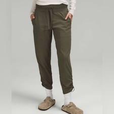 Lululemon dance studio mid rise cropped pants army green size 4