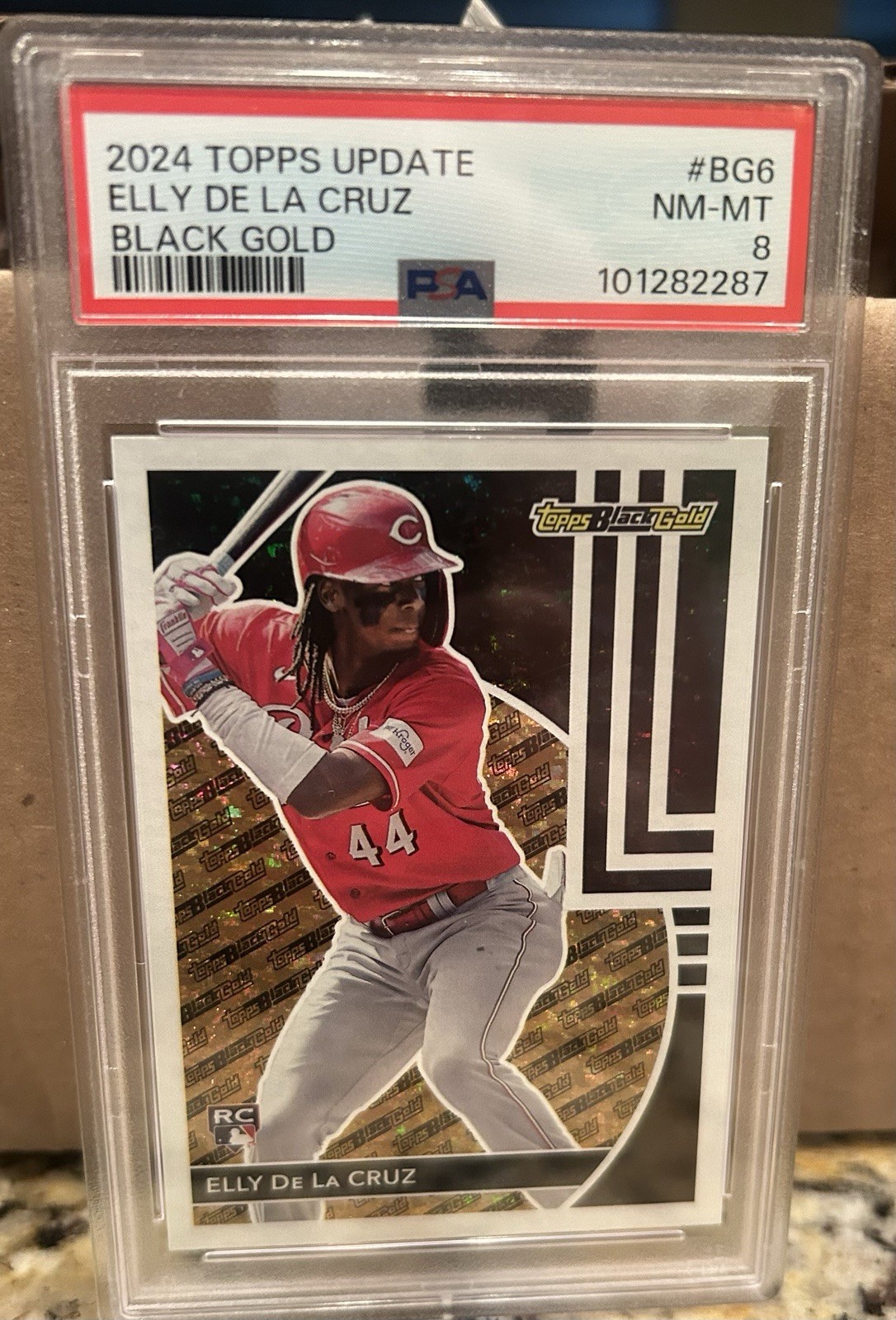 2024 Topps Update Series - Topps Black Gold Elly De La Cruz #BG-6 (RC) PSA 8