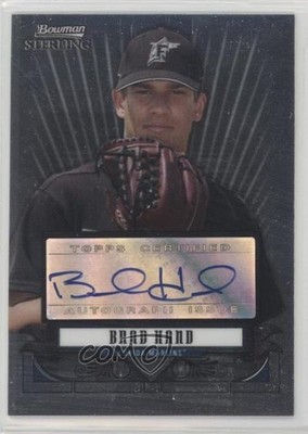2008 Bowman Sterling Prospects Brad Hand #BSP-BHA Auto 1d3a