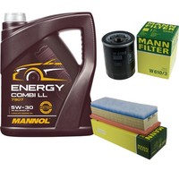 Mann Inspektionspaket Filterset 5L Mannol Energy 5W-30 FüR Fiat Idea 1.4
