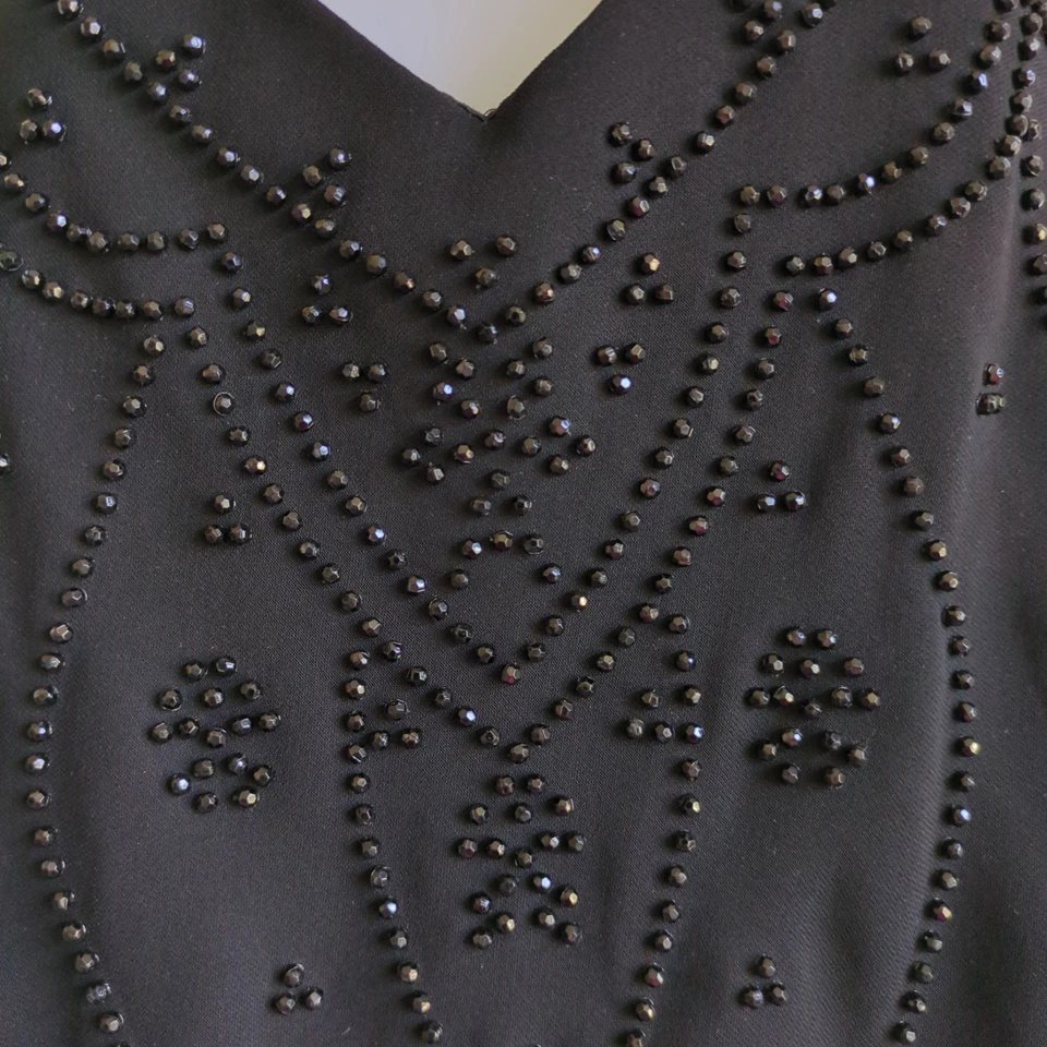 Vestido Vintage SL Fashions 22W Negro Años 90 Y2K Hada Capricho Bruja Grunge Cuentas Foto 4 de 4