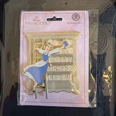 Disney Pin Belle Library Slider Beauty and the Beast Jumbo Pink A La Mode (PALM)