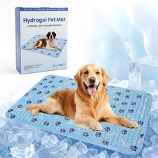 Dog Cooling Mat Gel Pad 20in Self Cooling Pet Bed Waterproof Blue