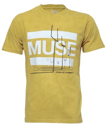 Official Muse T Shirt Origin Of Symmetry Yellow Mineral Wash Neu S M L XL XXL