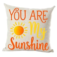  Watercolor Yellow Orange Word Art Quote You are My Sunshine Sun Summer 