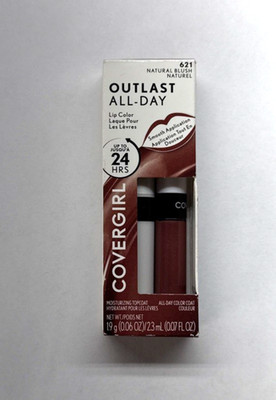 COVERGIRL Outlast All-Day Lip Color With Topcoat, #621 Natural Blush Sealed Box