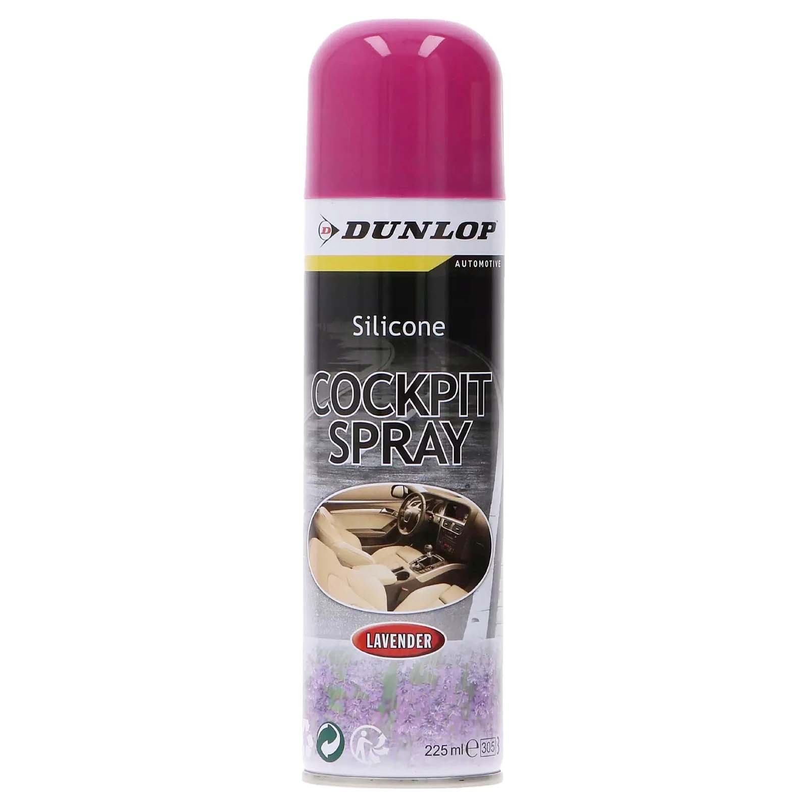 Nettoyant salpicadero voiture Dunlop spray lavande 225 ml produit entretien plastique intérieur