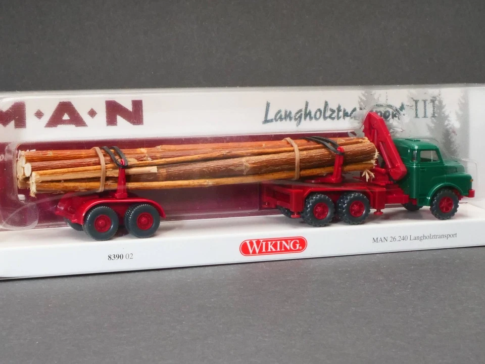 Kleine-Wiking-Laden Langholztransport III MAN 26.240 993x wie NEU! OVP 1707-20-3 - Bild 2 von 4