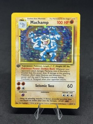 Pokémon TCG Machamp Base Set 8/102 Holo Unlimited Holo Rare
