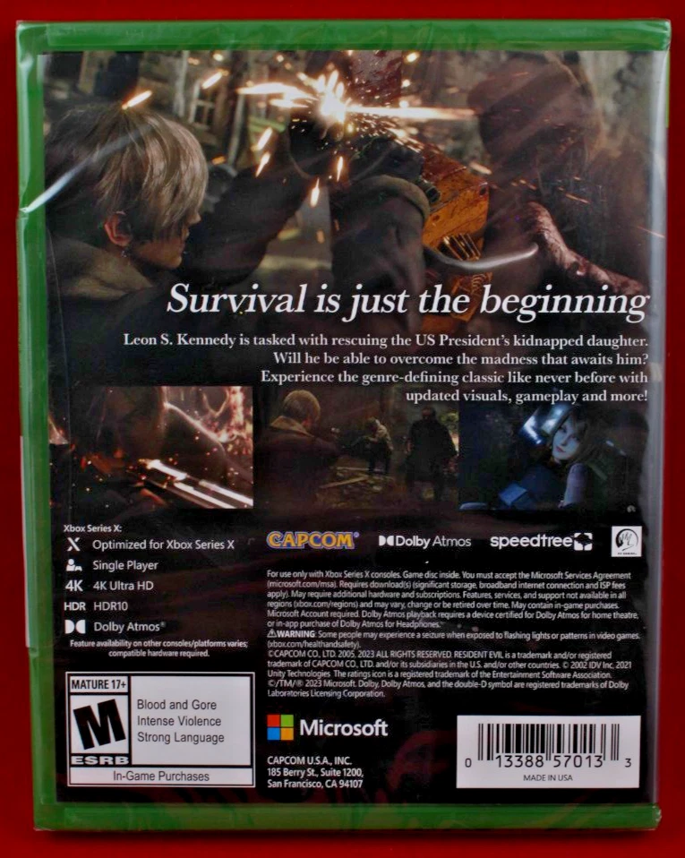 Resident Evil 4 Xbox Series X 4K Ultra HD CAPCOM Survival Horror Video Game 2023 - Image 3 of 4