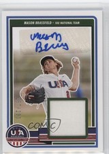 2023 USA Baseball Stars & Stripes Signature Materials Mason Brassfield Auto 4f5