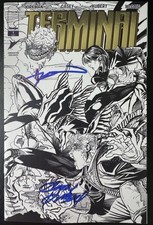 2X SIGNED KIRKMAN KUBERT TERMINAL #1 HAND NUM...