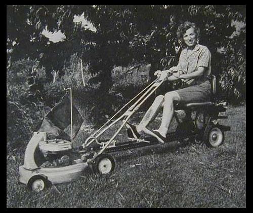 Riding Sulky 4 Lawn Mower PLANS Convert to Riding Mower 1966 How-To build PLANS
