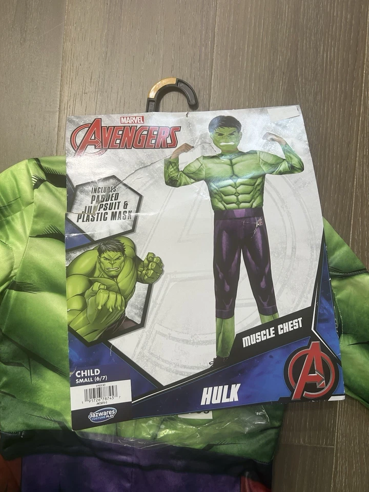 Disfraz para niño Jazwares Marvels Avengers Hulk pecho muscular. NUEVO CON ETIQUETAS 6/7 Foto 4 de 4