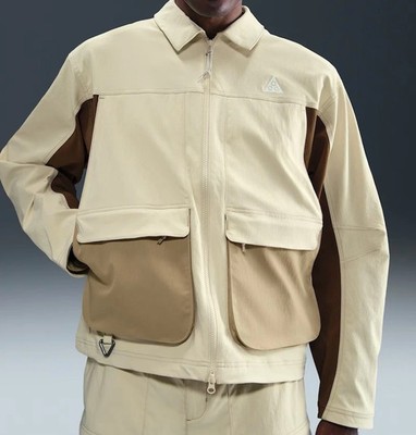 Nike ACG Smith Summit Men's UV Jacket Long Sleeve Beige Tan Brown
