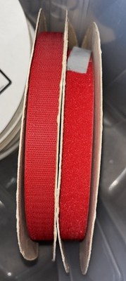YKK Brand 1  Red HOOK & LOOP Sew-on Tape 25 Yard Roll NOS Lot # 71