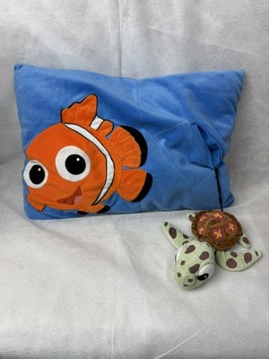 Disney Pixar Findet Nemo Kissen mit Schildkröte Stofftier Plüsch Nemo und Squirt 