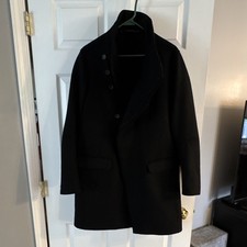 All Saints Men s Sylvan Wool Overcoat Size 36...