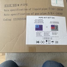 Air Conditioning Professional Grade pipe kit (5m) flared, cable & drain included