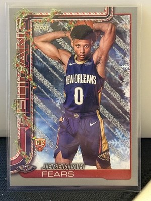 2025 Topps Holiday Grey Glitter #H167 Jeremiah Fears RC Rookie Pelicans j88