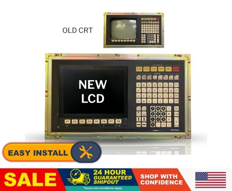 Retrofit LCD para Fanuc A61L-0001-0095 / Toshiba D9CM-01A 9" CRT - Plug & Play Foto 2 de 4