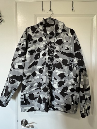 Vintage Bathing Ape BAPE Snow Camo Grey Jacket ***NEW***