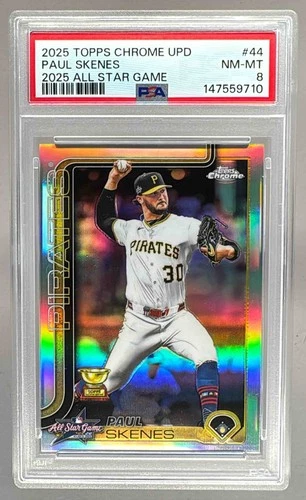 147559710 Paul Skenes 2025 Topps Chrome Update #ASGC-44 All-Star Game PSA 8