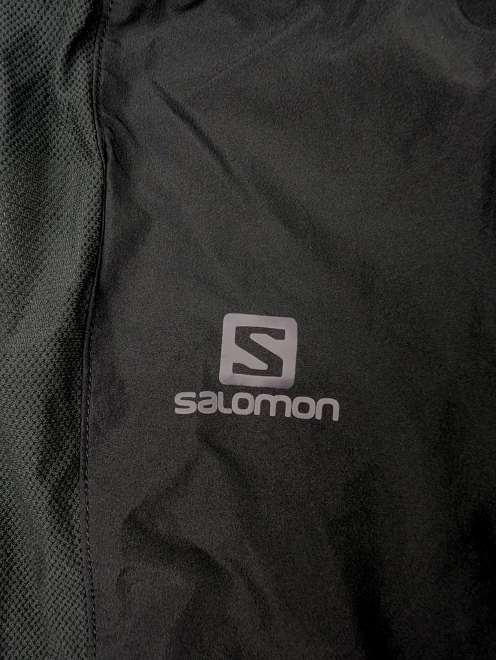 Pantalones Cortos de Correr Salomon Para Hombre XL Negros Forrados Bolsillo Trasero con Cremallera Ligeros Foto 2 de 4